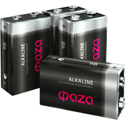 Элемент питания ФАZА алкалиновый 6LR61 Крона 9V Alkaline Pack-4 (пленка 4шт) 5030602