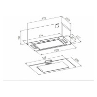 Кухонная вытяжка HOMSair Crocus Push 52 черный CROCUS PUSH 52 Glass Black