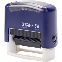 Самонаборный штамп STAFF 3-строчный, оттиск 38х14 мм, Printer 8051, касса в комплекте 237423