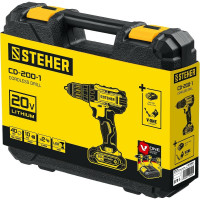 Дрель-шуруповерт STEHER 20В, 1 АКБ 2Ач CD-200-1