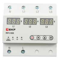 Реле выбора фаз с дисплеем EKF RVF-3-63А PROxima RVF-3-63a