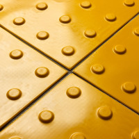 Тактильная плитка преодолимое препятствие, поле внимания, PALITRA TECHNOLOGY конусы линейные 10шт 50245-2-PVC-500x500x4-Y-10