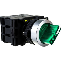 Переключатель ANDELI с подсветкой с фиксацией 1NO 1NC LA115-A5-11XD/G зеленый LED 220В артикул ADL10-203