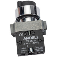 Переключатель ANDELI XB2-BG21 черный, 2 положения, с ключом, 1НО ADL10-004