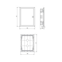 Слаботочный встраиваемый щит EKF "ProfiBox" 513х403х105 IP41 PROxima profibox-m-24+4