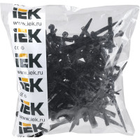 Дюбельный хомут IEK ХД 7х150 черный, 50 шт. UHH80-7-150-50-K02-F