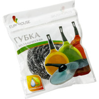 Металлическая губка EUROHOUSE спираль, 1 шт 7181