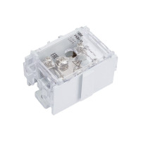 Распределительный проходной блок IEK РБДп-35 125 50А на DIN-рейку 1х35-4х6мм2 YRB30-1-125