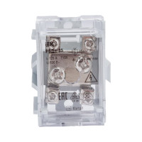 Распределительный проходной блок IEK РБДп-35 125 50А на DIN-рейку 1х35-4х6мм2 YRB30-1-125