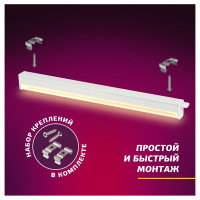 Линейный фито светильник для растений и рассады ЭРА полного спектра FITO 18W T5 Ra90 Б0049313
