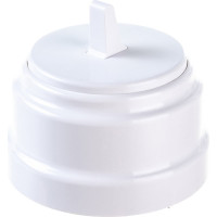 Тумблерный 1-клавишный выключатель Bylectrica А110-2203 10А открытой установки, серия РЕТРО, белый