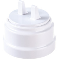 Тумблерный 2-клавишный выключатель Bylectrica А510-2204 10А открытой установки, серия РЕТРО, белый