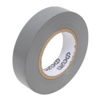 Изолента ФАZА ПВХ 15 мм х 20 м, серая 5013421