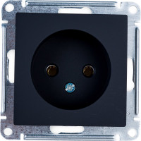 Розетка Systeme Electric AtlasDesign Карбон б/з, 16А, механизм ATN001041