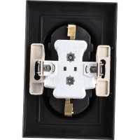 Розетка Systeme Electric AtlasDesign Карбон с/з двойная, 16А ATN001024