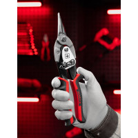 Ножницы по металлу Matrix PRO 250 мм, прямой рез, сталь CRMO, двухкомпонентные рукоятки 78322