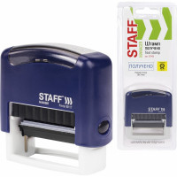 Стандартный штамп STAFF Printer 9011T Получено, оттиск 38х14 мм 237422