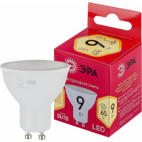 Светодиодные лампочки ЭРА LED MR16-9W-827-GU10 R, 9Вт софит теплая белая, Б0050691
