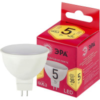 Светодиодные лампочки ЭРА ЭКО LED MR16-5W-827-GU5.3 R GU5.3 5Вт софит, теплая белая Б0050230