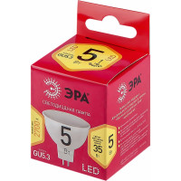 Светодиодные лампочки ЭРА ЭКО LED MR16-5W-827-GU5.3 R GU5.3 5Вт софит, теплая белая Б0050230