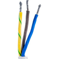 Сетевой шнур с вилкой ЭРА U-3x1,5-1,5m-W с заземлением 1,5м ПВС 3x1,5мм2 белый Б0048704