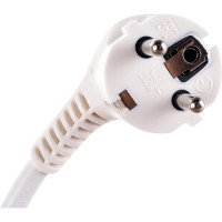 Сетевой шнур с вилкой ЭРА U-3x1,5-3m-W с заземлением 3м ПВС 3x1,5мм2 белый Б0048708