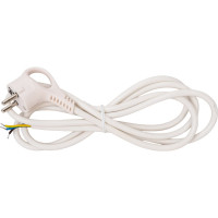 Сетевой шнур с вилкой ЭРА U-3x1-2m-W с заземлением 2м ПВС 3x1мм2 белый Б0048698