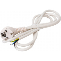 Сетевой шнур с вилкой ЭРА U-3x1-2m-W с заземлением 2м ПВС 3x1мм2 белый Б0048698