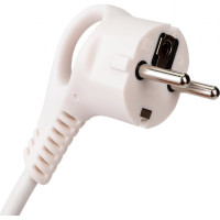 Сетевой шнур с вилкой ЭРА U-3x1-2m-W с заземлением 2м ПВС 3x1мм2 белый Б0048698