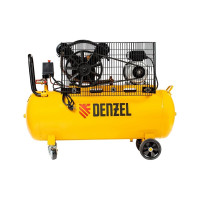 Воздушный компрессор с ременным приводом DENZEL BCV2200/100 2.2 кВт, 100 литров, 370 л/мин 58110