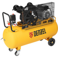 Воздушный компрессор с ременным приводом DENZEL BCV2200/100 2.2 кВт, 100 литров, 370 л/мин 58110