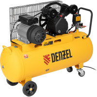 Воздушный компрессор с ременным приводом DENZEL BCV2200/100 2.2 кВт, 100 литров, 370 л/мин 58110