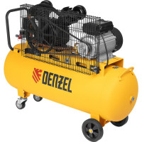 Воздушный компрессор с ременным приводом DENZEL BCV2200/100 2.2 кВт, 100 литров, 370 л/мин 58110