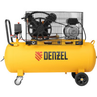 Воздушный компрессор с ременным приводом DENZEL BCV2200/100 2.2 кВт, 100 литров, 370 л/мин 58110