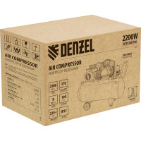 Воздушный компрессор с ременным приводом DENZEL BCV2200/100 2.2 кВт, 100 литров, 370 л/мин 58110