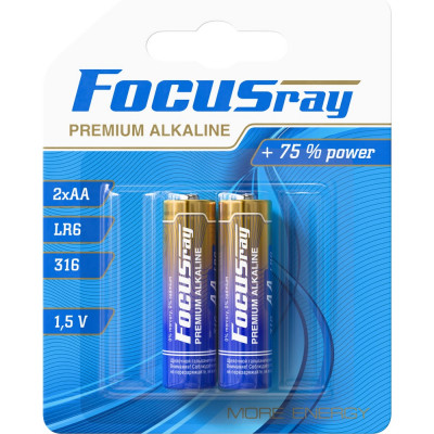 Батарейки PREMIUM ALKALINE Focusray LR6/BL2 624559