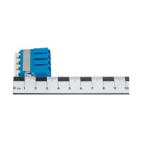Оптический адаптер LANMASTER LC, SM, со шторкой, корпус SC, квадро LAN-4LCS/SH-AM-SM