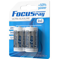 Батарейки Focusray ULTRA ALKALINE LR14 BL2 622463