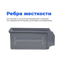 Ящик СТАРКИТ пластиковый, 9,4л, серый C3-GR-2