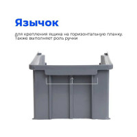 Ящик СТАРКИТ пластиковый, 9,4л, серый C3-GR-2