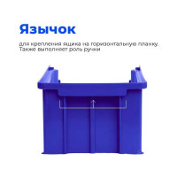 Ящик СТАРКИТ пластиковый, 9,4л, синий C3-B-2