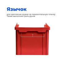 Ящик СТАРКИТ пластиковый, 3,8л, красный C2-R-2