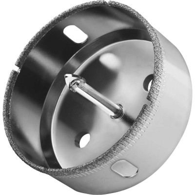 Коронка с центрирующим сверлом по стеклу и керамике (68х55 мм) Vertextools 336-68-55
