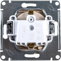 Розетка Systeme Electric AtlasDesign Бежевый с заземлением, со шторками, с крышкой, 16А ATN000246