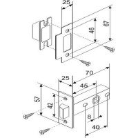 Межкомнатная защелка с пластиковым язычком MORELLI LP6 45 W цвет - белый 9012830