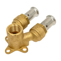 Водорозетка HENCO проходная, укороченная, ВР, латунь пресс, 16x1/2"x16, 40 мм 3P-160416VK