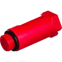 Монтажная заглушка Uni-Fitt Н 1/2", с прокладкой, красная 608R2000