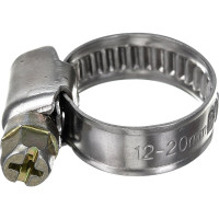Червячный хомут РОССНА 12х20 мм 3/4" нержавеющая сталь, винт, 5 шт. Р860706 DIY