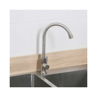 Водоразборный кран для кухни MELANA МОНО нержавеющая сталь, однорычажный, сатин 6113