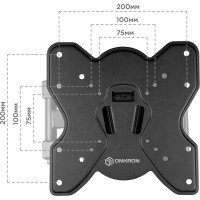 Наклонно-поворотный кронштейн для телевизора 17-43 ONKRON Black NP23